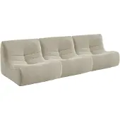 Sweeek Fauteuils boucléstof Sokol 1 zitplaats (set van 3) Beige