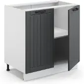 Vicco Fame-Line Wastafelkast – 80 cm met legplank, WB Eik Antraciet landhuis
