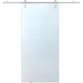 Vente-unique Schuifdeur met opbouwsysteem CLEAVER - H205 x L73 cm - gehard glas