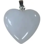 Ruben Robijn Jade hart hanger 20 mm wit