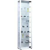 VCM Vitrinekast wandvitrine Edana maxi met LED wit hangend of staand