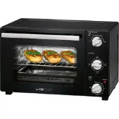 Clatronic Multifunctionele oven MBG 3726, 20 liter inhoud, boven- en onderwarmte, 60 minuten timer met eindsignaal, zwart