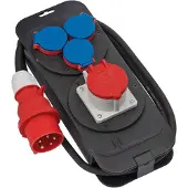 Brennenstuhl Bouwstroomverdeeler 16A / IP44, 4-voudig (zwart, 2 meter)