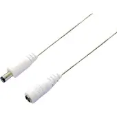 BKL DC plug (m) - DC plug (v) verlengkabel - 5,5mm x 2,1mm - max. 12V/7A / wit - 3 meter