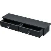 En.casa Wandplank met 2 lades zwevend MDF 60x15x10 cm zwart