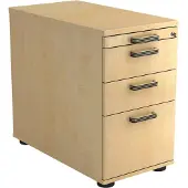 Hjh OFFICE PRO SIGNA SC40 SG - Rolcontainer Esdoorn Hout met ophangsysteem Greeplijst kunststof