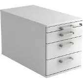 Hjh OFFICE PRO SIGNA TC30 CE - Rolcontainer Wit Hout met 3 lades Chrome metaal handgreep