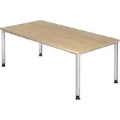Hjh OFFICE PRO HILO 2E S - 200 x 100 Eiken Tafelhoogte I In hoogte verstelbaar