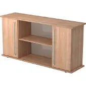 Hjh OFFICE PRO KAPA SB | Dressoir | met deuren - Walnoot Sideboard Chrome metaal handgreep