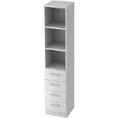 Hjh OFFICE PRO SIGNA G 7600 RE - Wit Hoogte van de map | 5 OH Kast met 4 lades Rail handvat (kunststof)