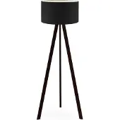 Opviq Verlichting - Vloerlamp Zwart PVC - Afmetingen 21x38x140cm - Stijlvolle Lotus Design