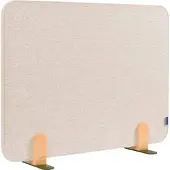 Legamaster Elements akoestische tafelafscheiding, PET-kern, stofoppervlak pinnable, incl. 2 voetsteunen, B 800 x H 600 x D 21 mm, zacht beige