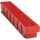LA-KA-PE Stellingbak | L600xB93xH83mm | rood polypropyleen | 16 stuks - VKB 600/93 ROT