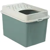 Rotho Berty, kattenbak, met ingang aan de bovenkant, groen, met haak, 572 mm, 393 mm