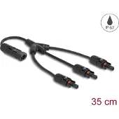 DeLOCK DL4 Solar Splitter Cable 1 x male to 3 x female 35 cm black