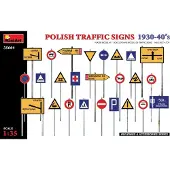 Mini art Modelbouwpakket Militaire voertuigen - 35664 Polish Traffic Signs 1930-40s Plastic - 1:35 - Modelbouw