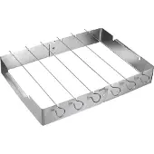 Westmark BBQ Spieshouder Set - Grill Spiesen - Gelijkmatig Grillen - Inklapbaar Ontwerp - 7 Delig - Zilverkleurig