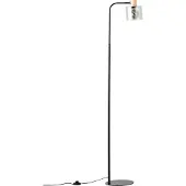 Brilliant Staande lamp Weald zwart met hout