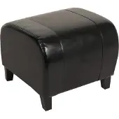 MCW Kruk Cube zitting Kruk Emmen, leer + kunstleer, 37x45x47 cm MVG-gecertificeerd ~ zwart