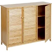 MCW Dressoir MCW-B18, ladekast highboard, 3 deuren bamboe 81x97x34cm