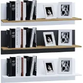 VCM Usilo wandkast wandmontage wit, eik decor.
