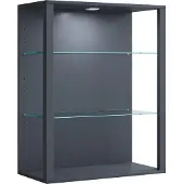 VCM GlasolLW vitrinekast wandmontage antraciet.