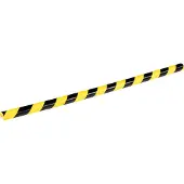 Durable Hoekbeschermingsprofiel C25R, halfrond, voor binnen en buiten, kleefoppervlak 25 mm aan elke kant, L 1000 x B 40 mm, PU schuim, geel/zwart