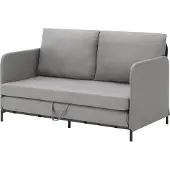 En.casa Slaapbank 2-zitsbank 78x125x67 cm lichtgrijs