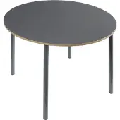 En.casa Eettafel 'Lindesberg' voor 4 personen, diameter 100 cm, met grijze stalen poten