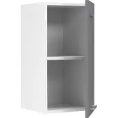 Hioshop Colura keuken bovenkastje 30 cm 1 deur antracietgrijs, wit.
