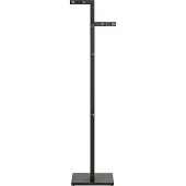 Haku kapstok - 14 haken - buis van gepoedercoat staal/metaal, verchroomd - L 420 x D 300 x H 1750 mm - zwart