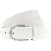 Vanzetti Leren Riem Classics 30mm Cambered Leather Belt W100 White Wit