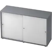 Hammerbacher TOPAS LINE schuifdeurkast, 2 OH, grafiet/wit