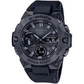 Casio quartz zwart heren horloge met zwarte wijzerplaat & hars band