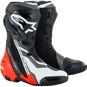 Alpinestars Supertech R, laarzen ,Zwart/Neon-Rood/Wit/Grijs ,43 EU