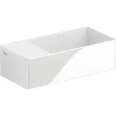 Clou Fontein Flush 3 Keramiek Wit Zonder Kraangat Links 35x10x18 cm