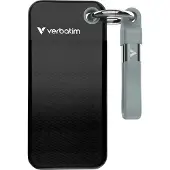 Verbatim Externe harde schijf - Pocket - SSD USB 3.2 Gen 2 - 1 To - Zwart/Grijs - Compact en snel