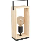 Eglo 43415 - Famborough Tafellamp - Hout & Metaal - E27 - 40W