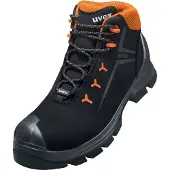 Uvex 2 STX, Unisex, Volwassenen, Veiligheidsschoenen, Zwart, Oranje, HI, HRO, S3, SRC, WR, Vetergesp