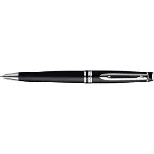 Waterman Expert-balpen | Matzwart met chromen rand | Medium punt | Blauwe inkt | met geschenkdoos