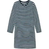 Schiesser Nachthemd 'Casual Essentials' donkerblauw / wit