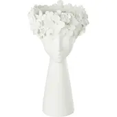 J-Line Bloempot kop resine wit large