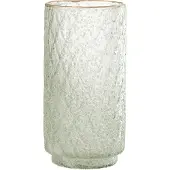 J-Line Windlicht goud rand glas transparant large