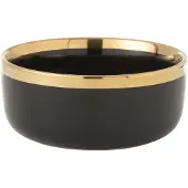 J-Line Kom keramiek zwart/goud