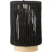 Jline Lamp led cilinder metaal/katoen zwart small