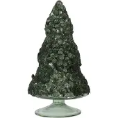 J-Line Kerstboom paillettensuiker mat donker groen medium