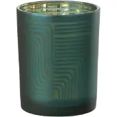 J-Line Windlicht zigzag glas groen medium