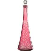 J-Line 32243 Karaf Hals Glas Rood - 14 x 14 x 42 cm