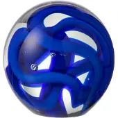 J-Line Presse papier slinger glas blauw medium