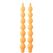 J-Line Doos van 2 kaarsen kalebas fluo oranje - 5 uur